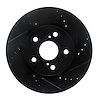 E-Line Drilled & Slotted Black Brake Rotor, Fits Select Lexus/Toyota/Scion, Position: Front Right - image 1