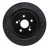 E-Line Drilled & Slotted Black Brake Rotor, Fits Select Lexus/Toyota/Scion, Position: Rear Left - image 1
