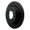 E-Line Drilled & Slotted Black Brake Rotor, Fits Select Lexus/Toyota/Scion, Position: Rear Left - image 2