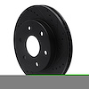 E-Line Drilled & Slotted Black Brake Rotor, Fits Select Lexus/Toyota/Scion, Position: Rear Right