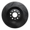 E-Line Drilled & Slotted Black Brake Rotor, 2017-2020 Maserati, Position: Rear Right - image 4