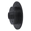 E-Line Drilled & Slotted Black Brake Rotor, 1981-1985 Ford/Lincoln/Mercury/Mazda, Position: Rear Left - image 1