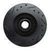 E-Line Drilled & Slotted Black Brake Rotor, 1984-1985 Ford/Lincoln/Mercury/Mazda, Position: Front Right - image 3