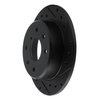 E-Line Drilled & Slotted Black Brake Rotor, 1986-1988 Ford/Lincoln/Mercury/Mazda, Position: Rear Right - image 2