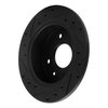 E-Line Drilled & Slotted Black Brake Rotor, 1986-1988 Ford/Lincoln/Mercury/Mazda, Position: Rear Right - image 4