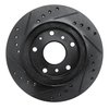 E-Line Drilled & Slotted Black Brake Rotor, 1988-1992 Ford/Lincoln/Mercury/Mazda, Position: Front Right - image 2