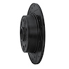 E-Line Drilled & Slotted Black Brake Rotor, 1988-1992 Ford/Lincoln/Mercury/Mazda, Position: Rear Left - image 1