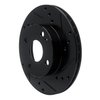 E-Line Drilled & Slotted Black Brake Rotor, 1990-1993 Ford/Lincoln/Mercury/Mazda, Position: Front Right - image 2