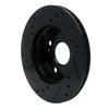E-Line Drilled & Slotted Black Brake Rotor, 1990-1993 Ford/Lincoln/Mercury/Mazda, Position: Front Right - image 4