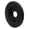 E-Line Drilled & Slotted Black Brake Rotor, 2006-2007 Ford/Lincoln/Mercury/Mazda, Position: Front Right - image 2