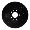 E-Line Drilled & Slotted Black Brake Rotor, 2006-2007 Ford/Lincoln/Mercury/Mazda, Position: Front Right - image 3