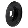 E-Line Drilled & Slotted Black Brake Rotor, Fits Select Ford/Lincoln/Mercury/Mazda, Position: Front Left - image 2