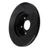 E-Line Drilled & Slotted Black Brake Rotor, Fits Select Ford/Lincoln/Mercury/Mazda, Position: Front Left - image 4