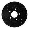 E-Line Drilled & Slotted Black Brake Rotor, Fits Select Ford/Lincoln/Mercury/Mazda, Position: Front Left - image 3