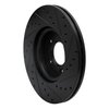 E-Line Drilled & Slotted Black Brake Rotor, 2004-2015 Ford/Lincoln/Mercury/Mazda, Position: Front Left - image 3
