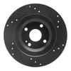 E-Line Drilled & Slotted Black Brake Rotor, Fits Select Fits Multiple Makes/Models, Position: Rear Left - image 2