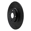 E-Line Drilled & Slotted Black Brake Rotor, Fits Select Fits Multiple Makes/Models, Position: Rear Right - image 1