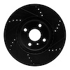 E-Line Drilled & Slotted Black Brake Rotor, Fits Select Fits Multiple Makes/Models, Position: Front Left - image 1