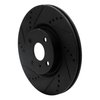 E-Line Drilled & Slotted Black Brake Rotor, Fits Select Fits Multiple Makes/Models, Position: Front Left - image 3