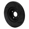 E-Line Drilled & Slotted Black Brake Rotor, Fits Select Fits Multiple Makes/Models, Position: Front Left - image 4
