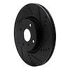 E-Line Drilled & Slotted Black Brake Rotor, Fits Select Fits Multiple Makes/Models, Position: Front Right - image 1