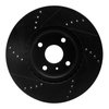 E-Line Drilled & Slotted Black Brake Rotor, Fits Select Fits Multiple Makes/Models, Position: Front Right - image 4