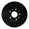 E-Line Drilled & Slotted Black Brake Rotor, 2016-2018 Ford/Lincoln/Mercury/Mazda, Position: Rear Left - image 2