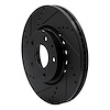 E-Line Drilled & Slotted Black Brake Rotor, Fits Select Ford/Lincoln/Mercury/Mazda, Position: Front Left - image 1