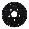E-Line Drilled & Slotted Black Brake Rotor, 2011-2016 Lexus/Toyota/Scion, Position: Rear Right - image 1