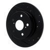 E-Line Drilled & Slotted Black Brake Rotor, 2011-2016 Lexus/Toyota/Scion, Position: Rear Right - image 2