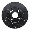 E-Line Drilled & Slotted Black Brake Rotor, 2016-2020 Fits Multiple Makes/Models, Position: Front Right - image 1