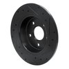 E-Line Drilled & Slotted Black Brake Rotor, 2000-2006 Rover, Position: Rear Left - image 4