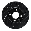 E-Line Drilled & Slotted Black Brake Rotor, 2012-2016 GM, Position: Front Right - image 1