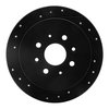 E-Line Drilled & Slotted Black Brake Rotor, 2003-2007 Peugeot, Position: Rear Left - image 2
