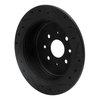E-Line Drilled & Slotted Black Brake Rotor, 2003-2007 Peugeot, Position: Rear Left - image 4