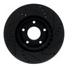 E-Line Drilled & Slotted Black Brake Rotor, 2010-2014 Renault, Position: Front Left - image 2