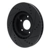 E-Line Drilled & Slotted Black Brake Rotor, 2010-2014 Renault, Position: Front Left - image 3