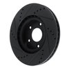 E-Line Drilled & Slotted Black Brake Rotor, 2010-2014 Renault, Position: Front Right - image 4