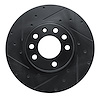 E-Line Drilled & Slotted Black Brake Rotor, 2002-2008 GM, Position: Front Left - image 1