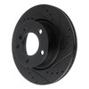 E-Line Drilled & Slotted Black Brake Rotor, 2005-2007 BMW, Position: Front Right - image 2