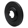 E-Line Drilled & Slotted Black Brake Rotor, 2012-2018 GM, Position: Front Left - image 1
