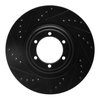 E-Line Drilled & Slotted Black Brake Rotor, 2012-2018 GM, Position: Front Left - image 2