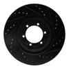 E-Line Drilled & Slotted Black Brake Rotor, 2012-2018 GM, Position: Front Left - image 3