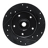 E-Line Drilled & Slotted Black Brake Rotor, 2011-2015 Renault, Position: Rear Right - image 1