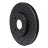 E-Line Drilled & Slotted Black Brake Rotor, 2013-2016 Ford/Lincoln/Mercury/Mazda, Position: Front Left - image 2