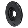 E-Line Drilled & Slotted Black Brake Rotor, 2013-2016 Ford/Lincoln/Mercury/Mazda, Position: Front Left - image 4