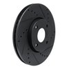 E-Line Drilled & Slotted Black Brake Rotor, 2013-2016 Ford/Lincoln/Mercury/Mazda, Position: Front Right - image 2