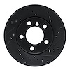E-Line Drilled & Slotted Black Brake Rotor, 2012-2020 BMW, Position: Front Right
