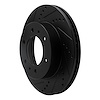 E-Line Drilled & Slotted Black Brake Rotor, 2006-2010 GM, Position: Front Left - image 1