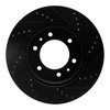 E-Line Drilled & Slotted Black Brake Rotor, 2006-2010 GM, Position: Front Left - image 3